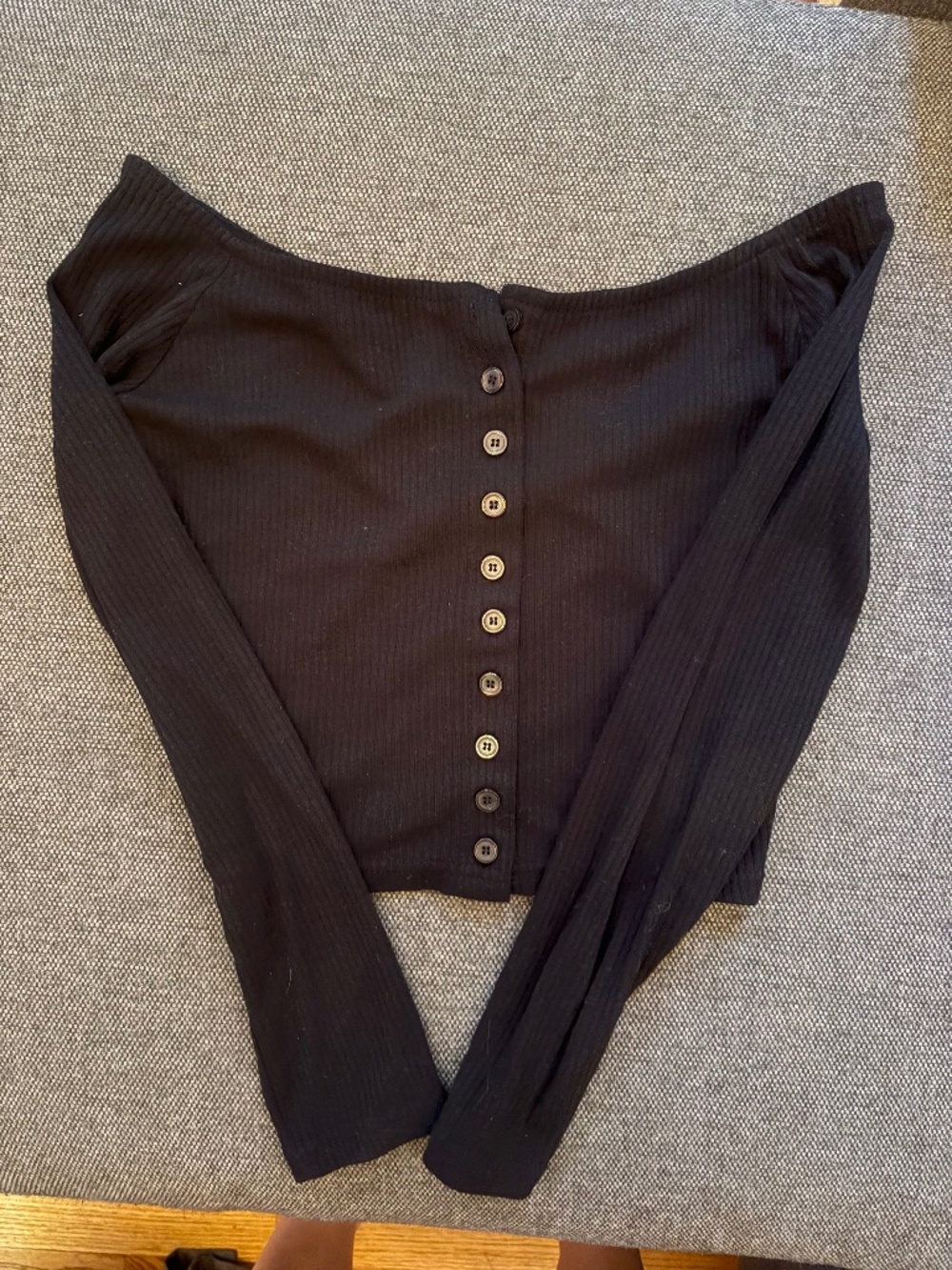 Oak and fort off the shoulder crop top